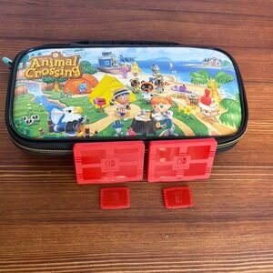 Nintendo Switch Carrying Case + 2 Game Storage Animal‎ Crossings Full Art Deluxe
